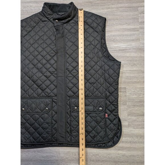Belstaff Quilted Vest Waistcoat Gilet Men's 60 Lightweight Black Snap Button - Picture 10 of 11